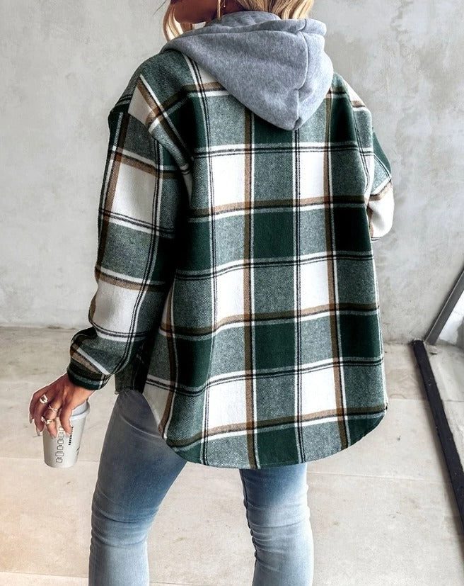 Kim | Karierte Oversized-Hemdjacke für Damen