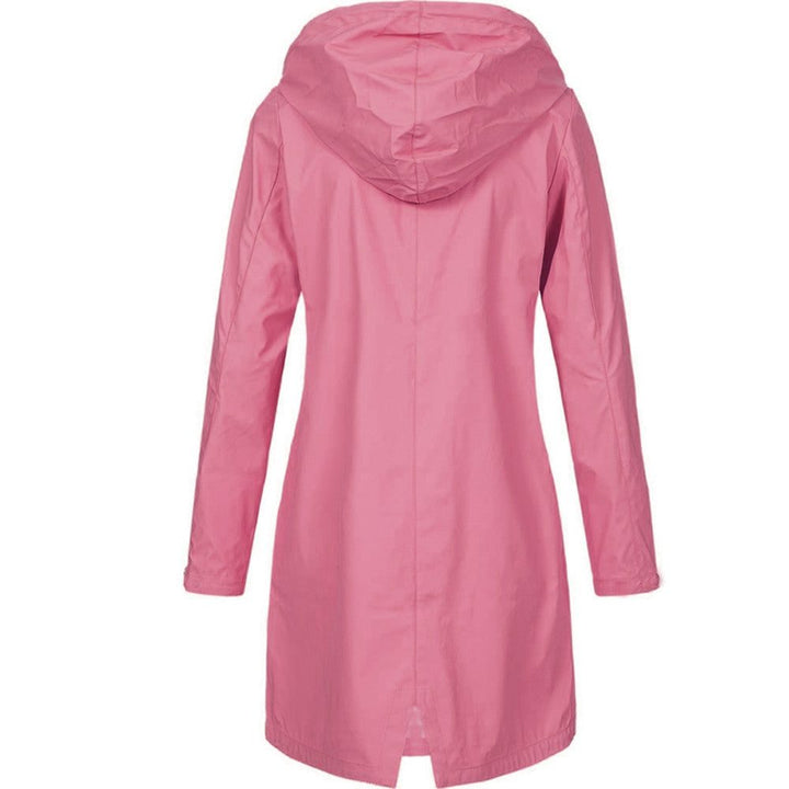 Kiri | Lange Regenjacke mit Kapuze in A-Linie für Damen