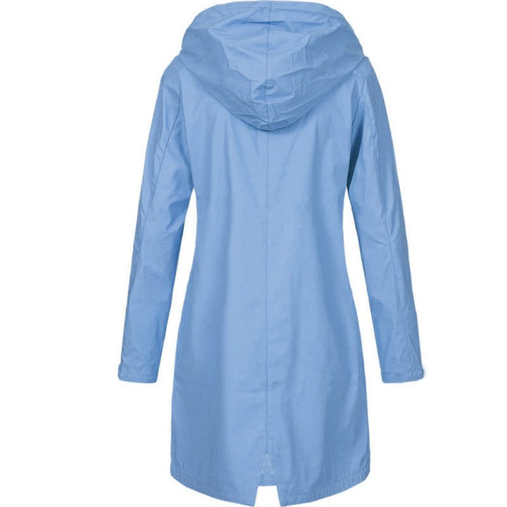 Kiri | Lange Regenjacke mit Kapuze in A-Linie für Damen