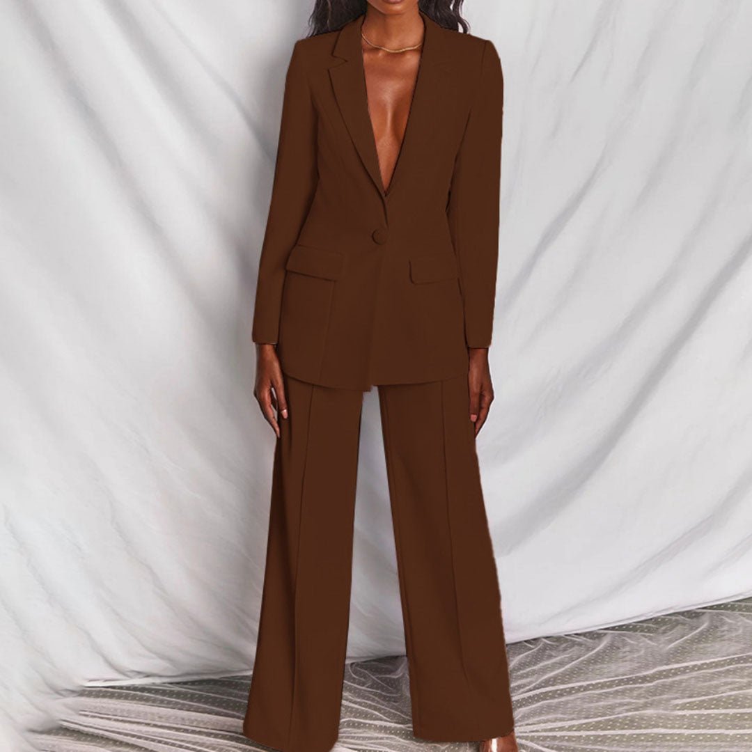 Tirzah | Set aus Blazer und weiter Hose in leuchtender Farbe für Damen