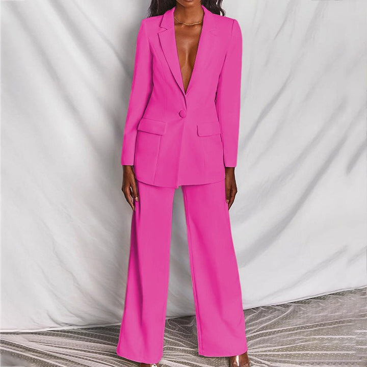 Tirzah | Set aus Blazer und weiter Hose in leuchtender Farbe für Damen