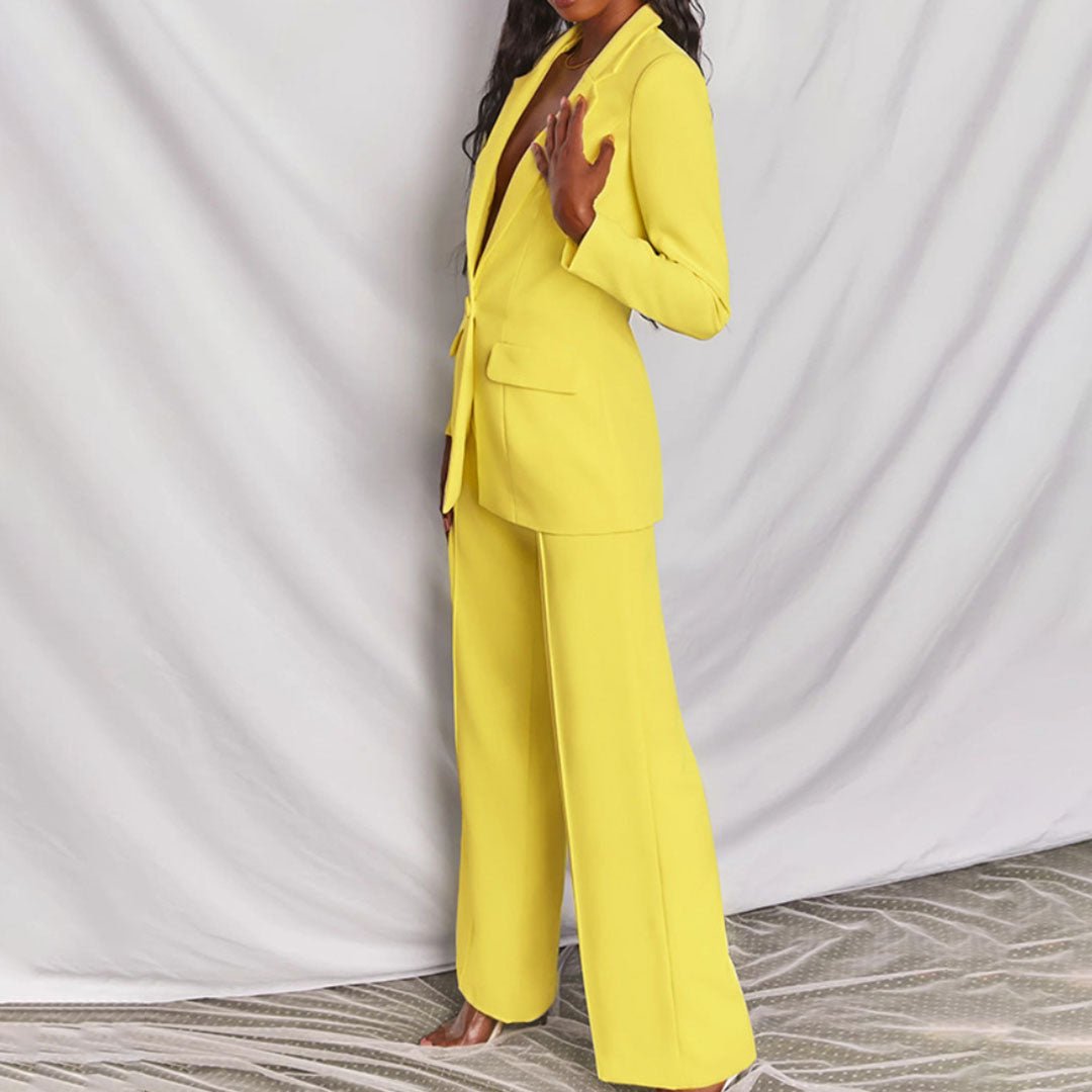 Tirzah | Set aus Blazer und weiter Hose in leuchtender Farbe für Damen