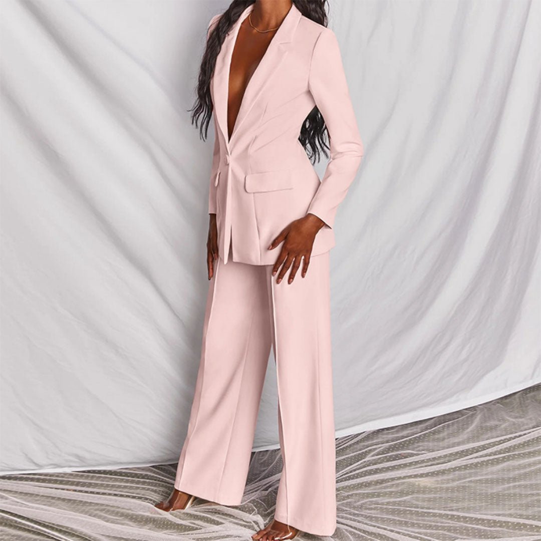 Tirzah | Set aus Blazer und weiter Hose in leuchtender Farbe für Damen
