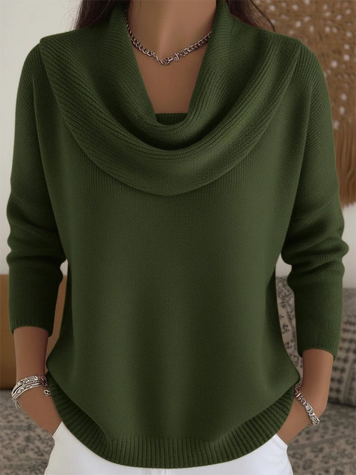 Lourdes | Strickpullover mit Wasserfallausschnitt für Damen