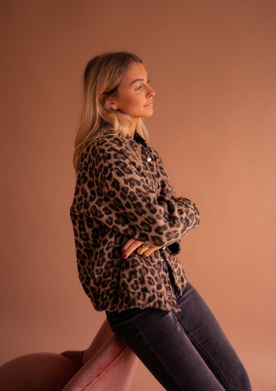 Emmaline | Bomberjacke mit Leopardenmuster für Damen