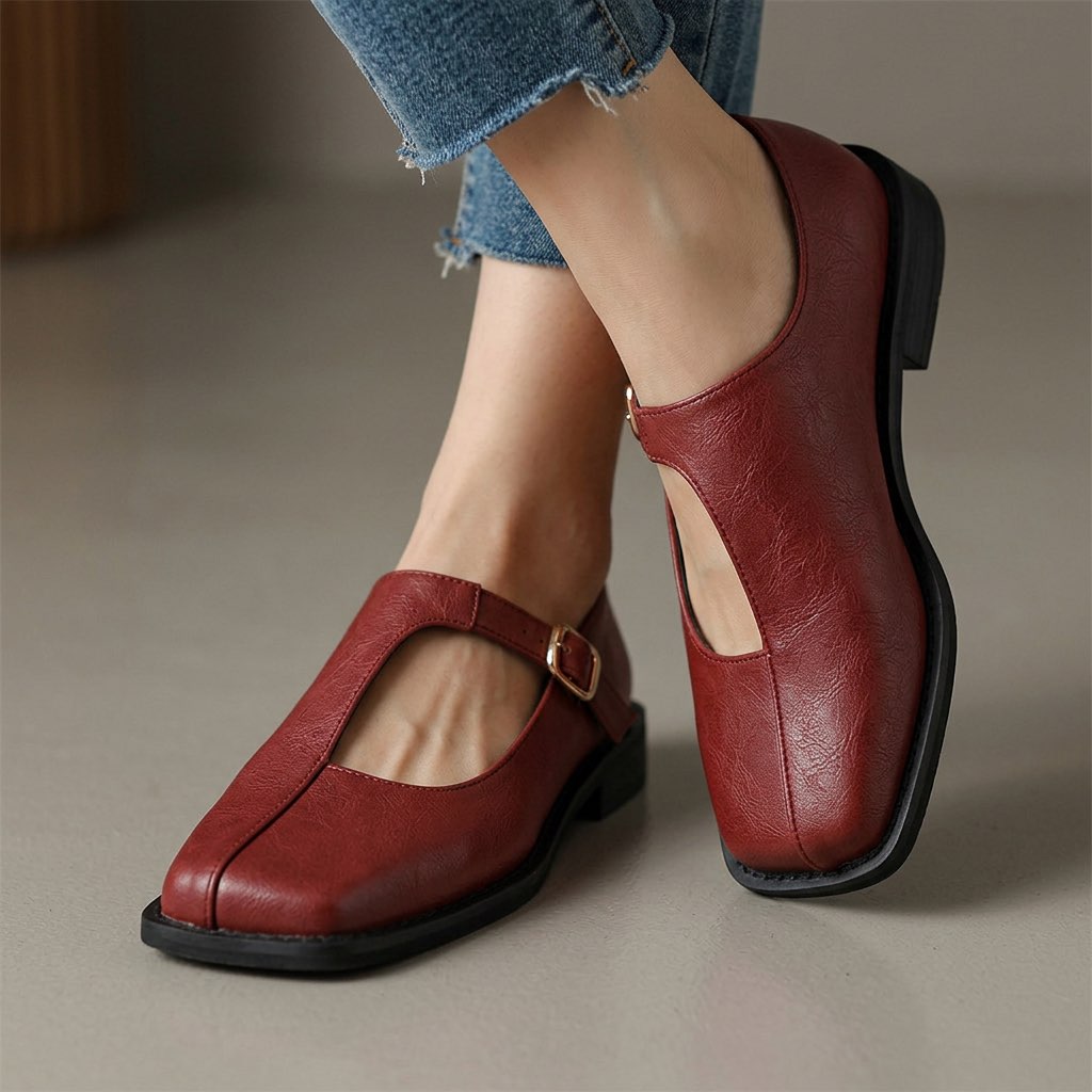Rosalie – Mary-Jane-Schuhe mit niedrigem Blockabsatz