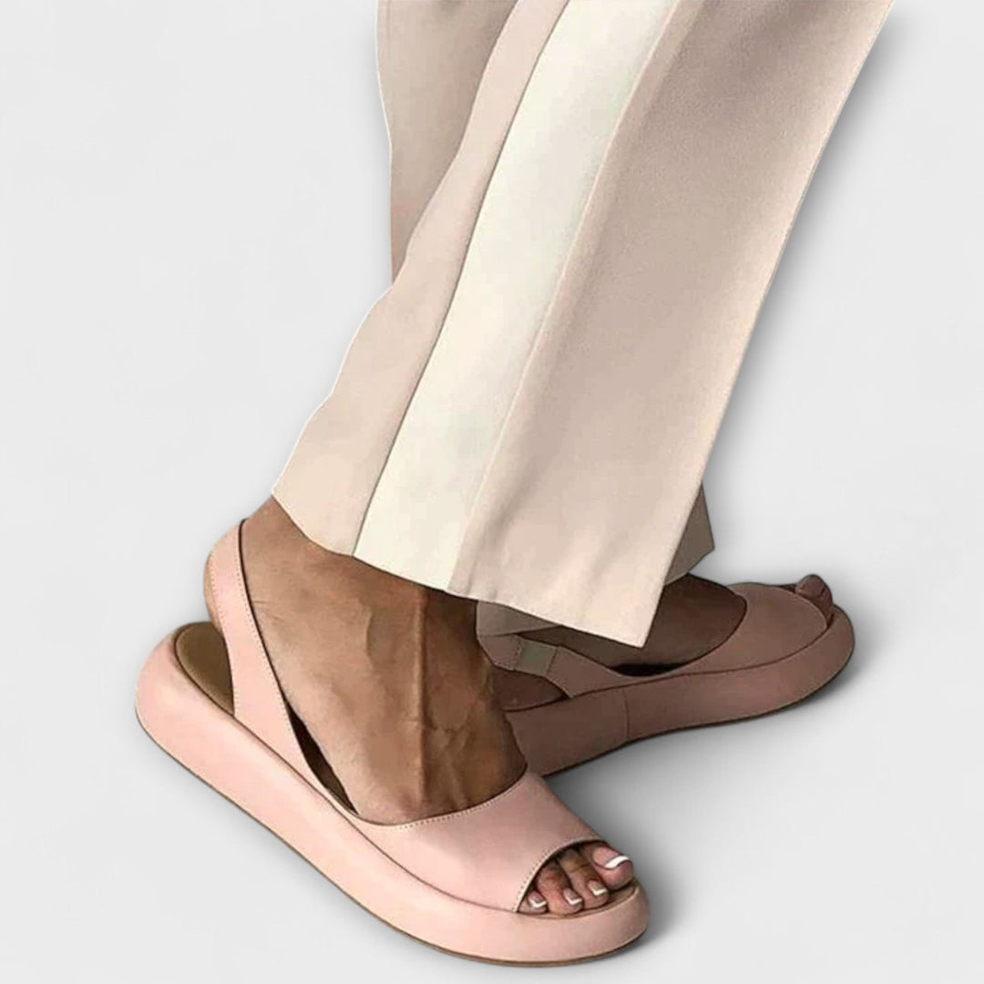 Edeltrud - Rosé Blockabsatz-Sandalen