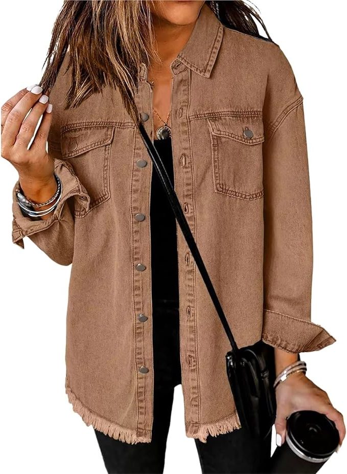 Natania | Oversized-Jeansjacke mit Knopfleiste für Damen