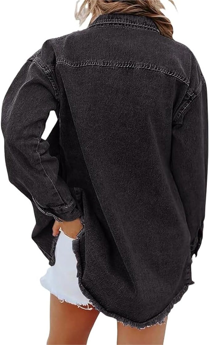 Natania | Oversized-Jeansjacke mit Knopfleiste für Damen