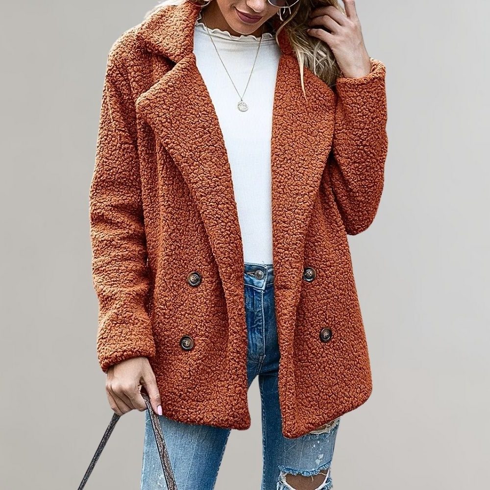 Noelia | Zweireihiger Teddy-Blazer für Damen