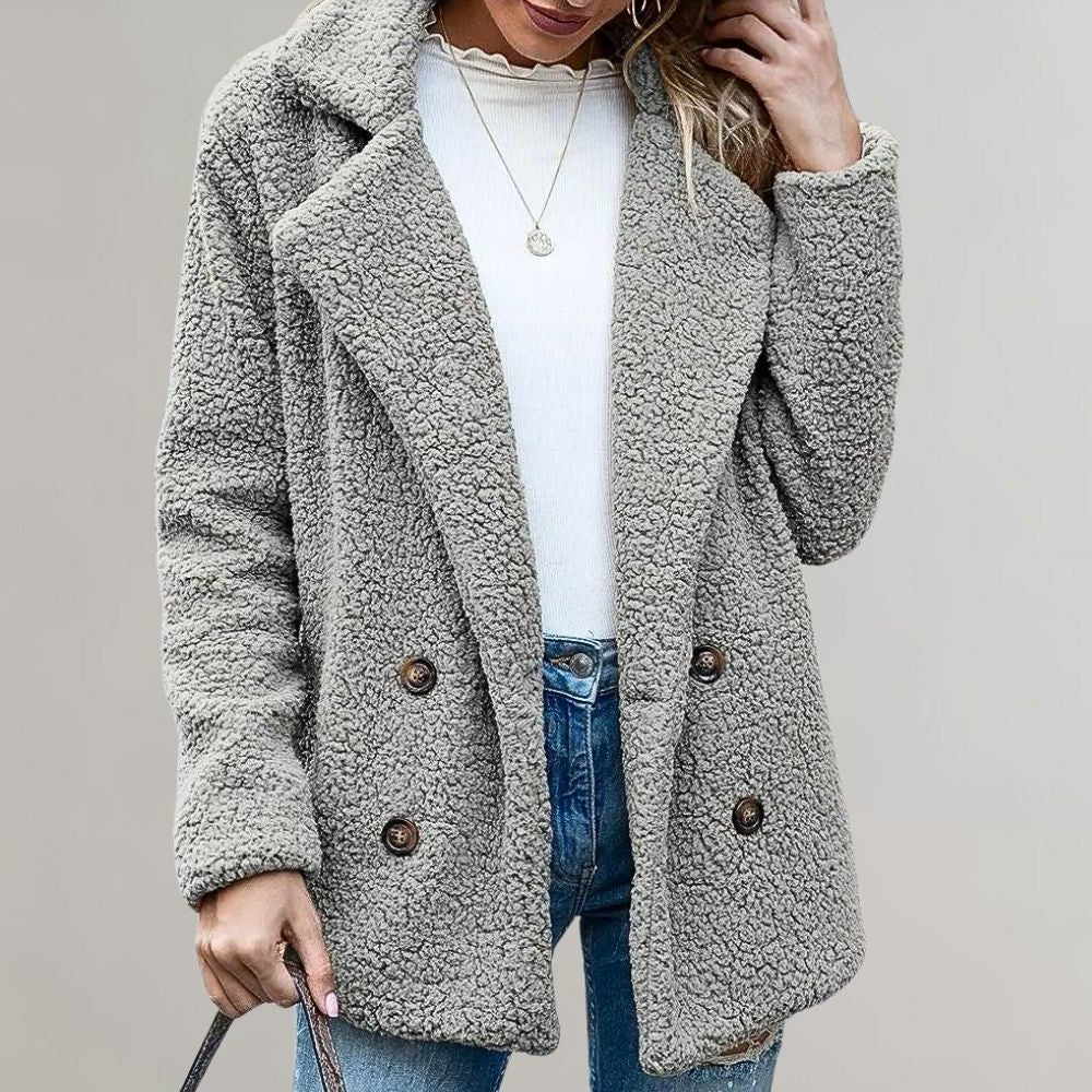 Noelia | Zweireihiger Teddy-Blazer für Damen
