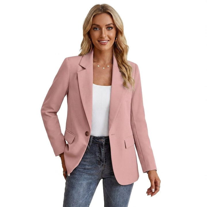 Oriane | Einreihiger Blazer mit Reverskragen und Goldknopf für Damen