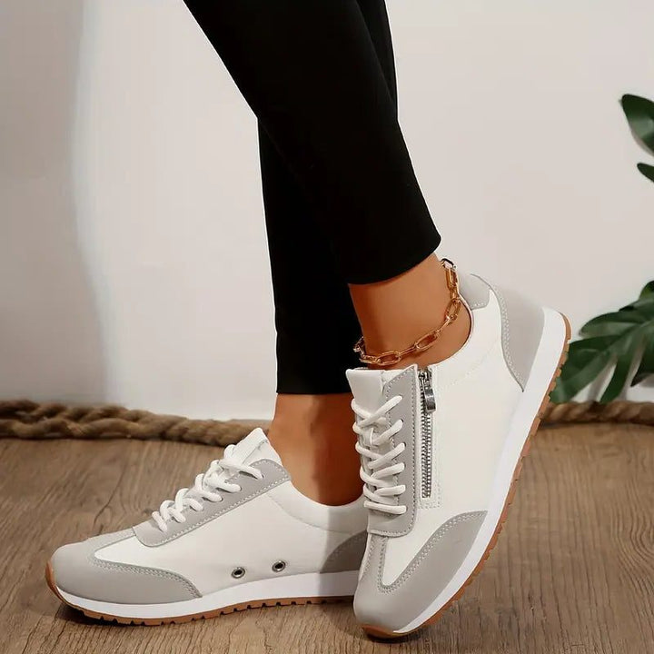 Padma | Zweifarbige Retro-Plateau-Sneakers mit Schnürung für Damen