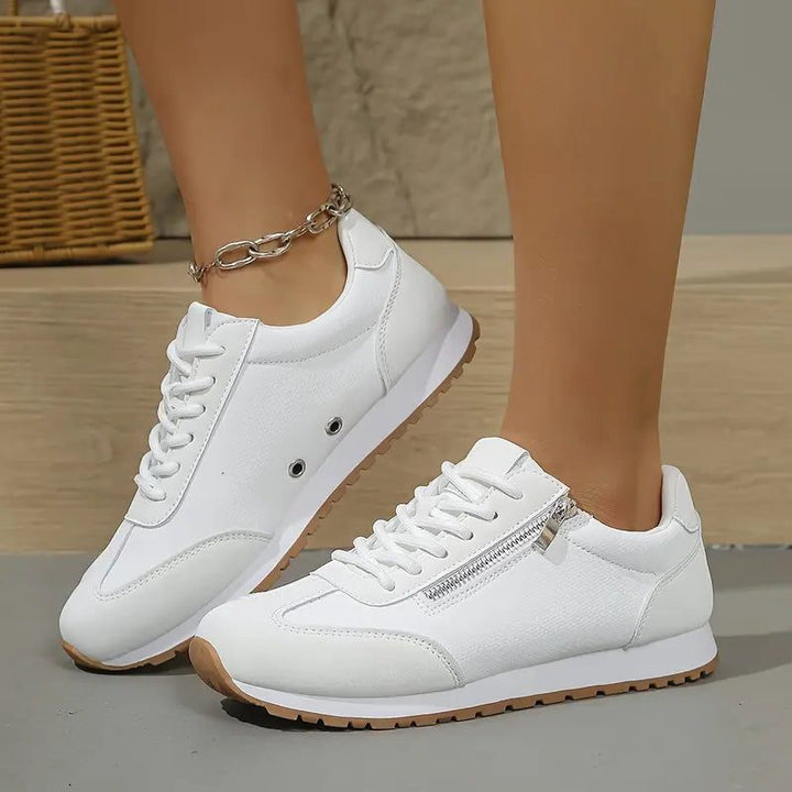 Padma | Zweifarbige Retro-Plateau-Sneakers mit Schnürung für Damen