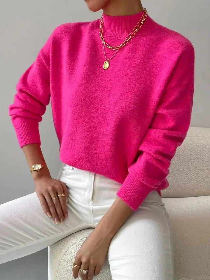 Greta | Rippstrickpullover mit Rollkragen und schmaler Passform für Damen