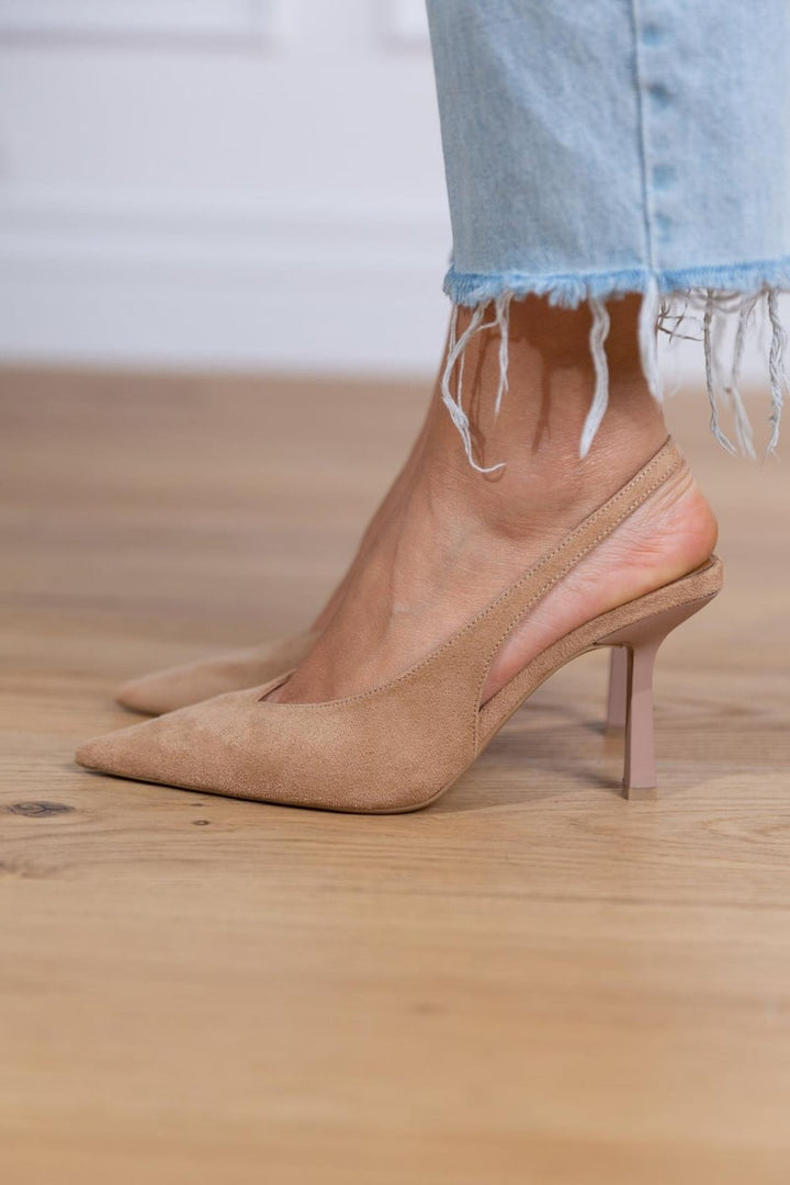 Marlena - Slingback-Pumps in Nude mit einem feinen Absatz