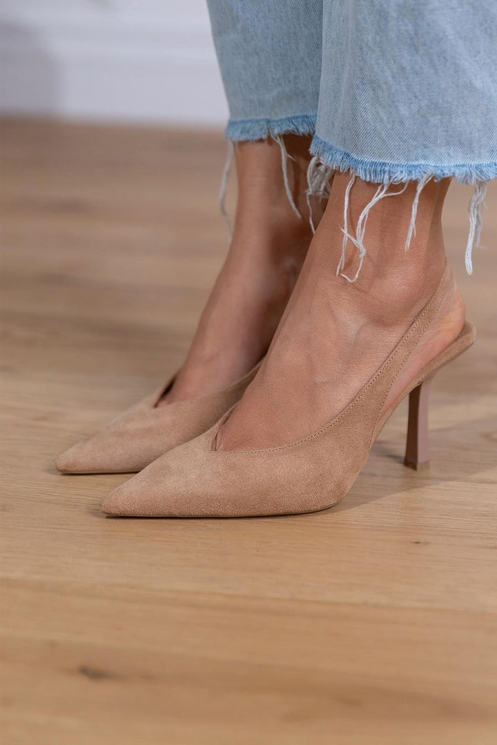 Marlena - Slingback-Pumps in Nude mit einem feinen Absatz