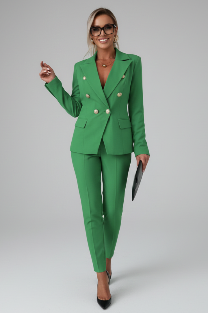 Scarlett | Zweireihiger Hosenanzug mit Blazer für Damen