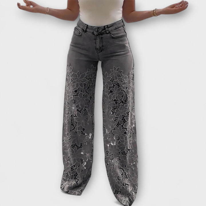 Adelgunde - Spitzen-Patchwork-Jeans