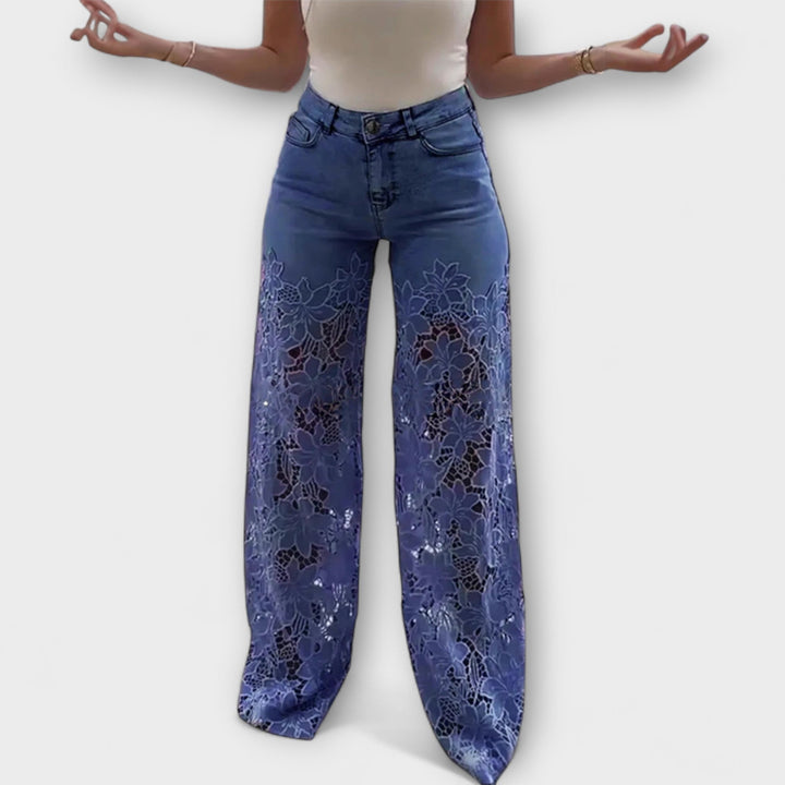 Adelgunde - Spitzen-Patchwork-Jeans
