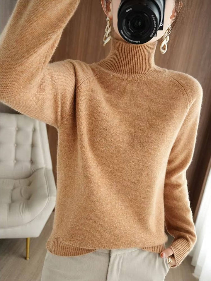 Sybille | Rippstrickpullover mit Rollkragen und Rippdetails für Damen