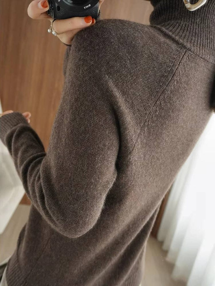 Sybille | Rippstrickpullover mit Rollkragen und Rippdetails für Damen