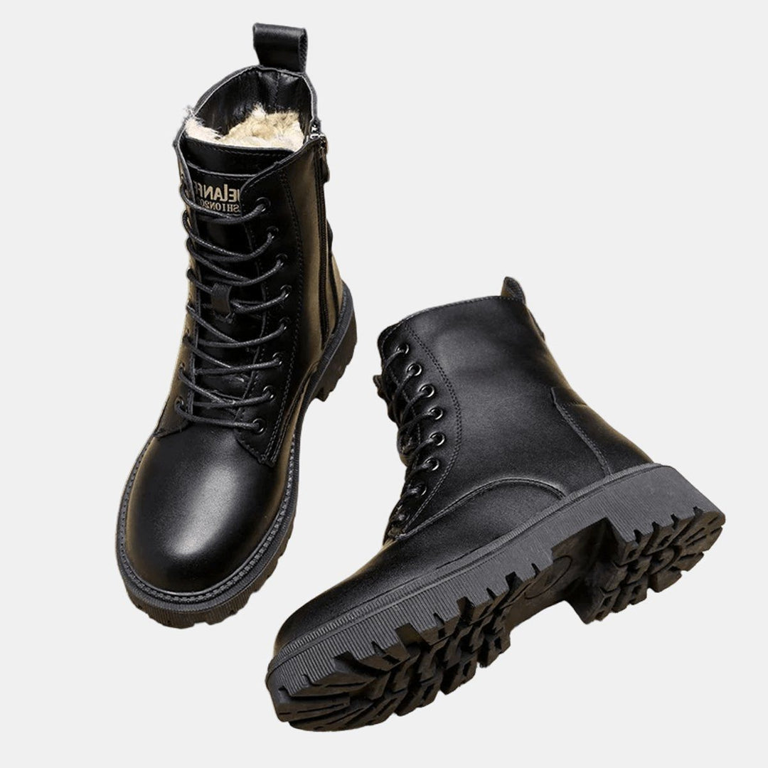 Undine | Gefütterte Combat-Stiefeletten mit Schnürung für Damen
