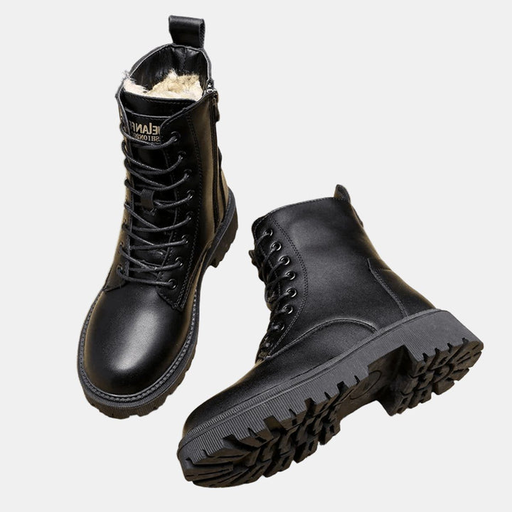 Undine | Gefütterte Combat-Stiefeletten mit Schnürung für Damen